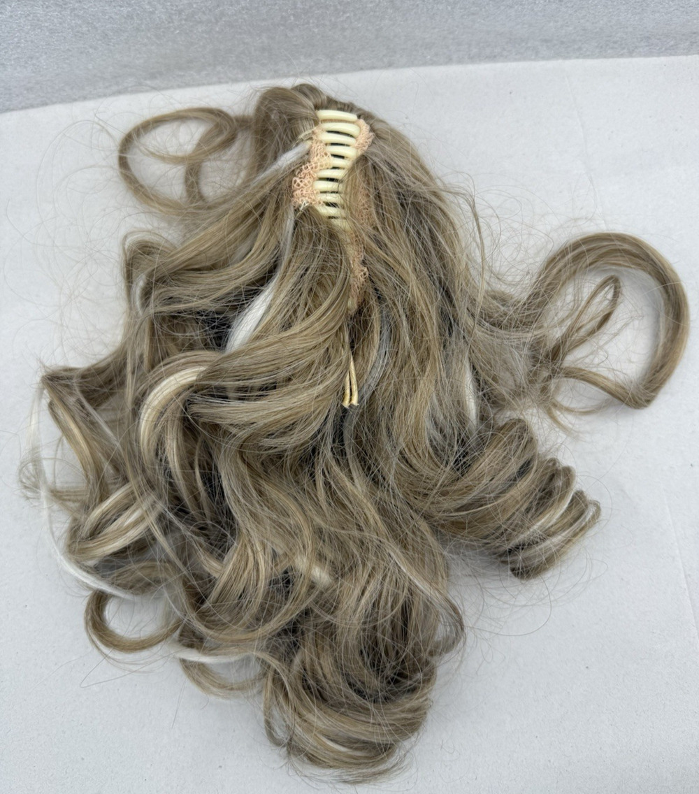 REECHO Ponytail Extension, 12” Claw Clip in, Curly Wavy Ponytail Hair Extension